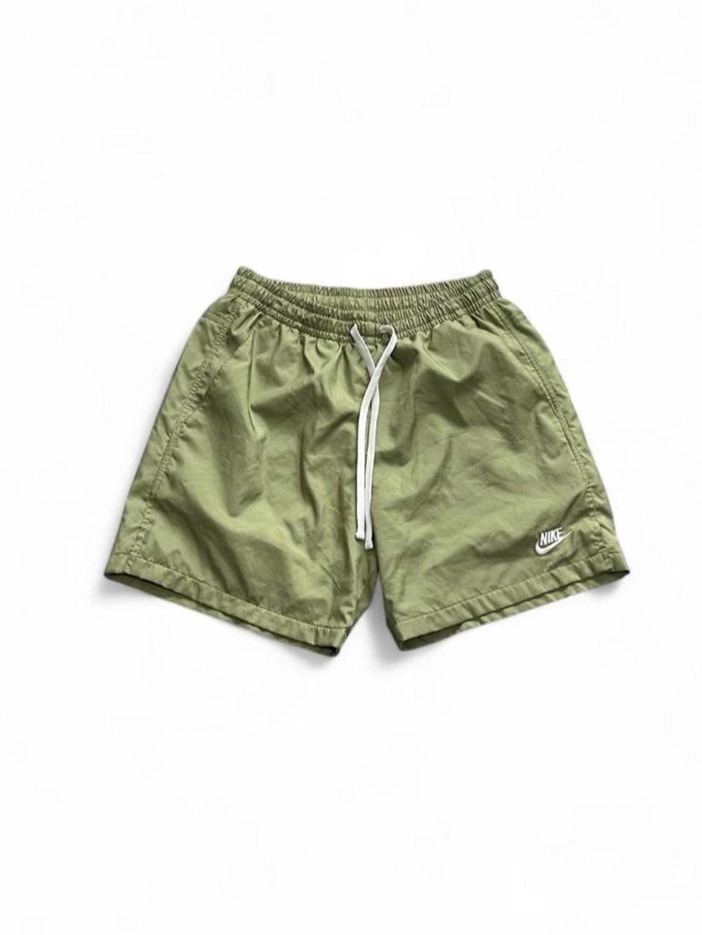 Nike Men's Olive Green Athletic Drawstring Shorts